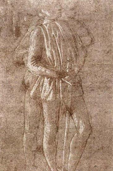 Sandro Botticelli Study of two standing figures oil painting image